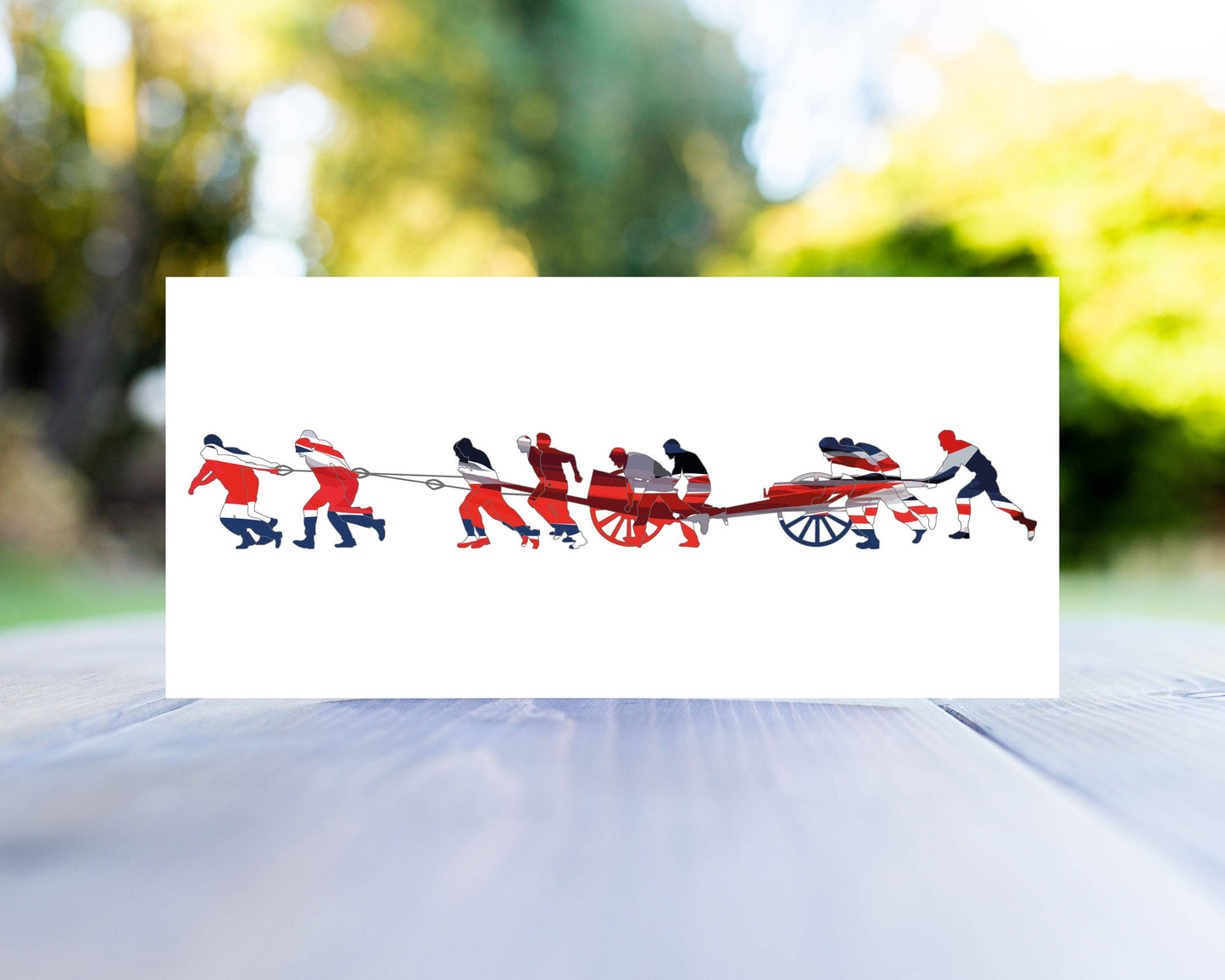 Gillian Jones Designs - Field Gun Union Flag Greeting Card