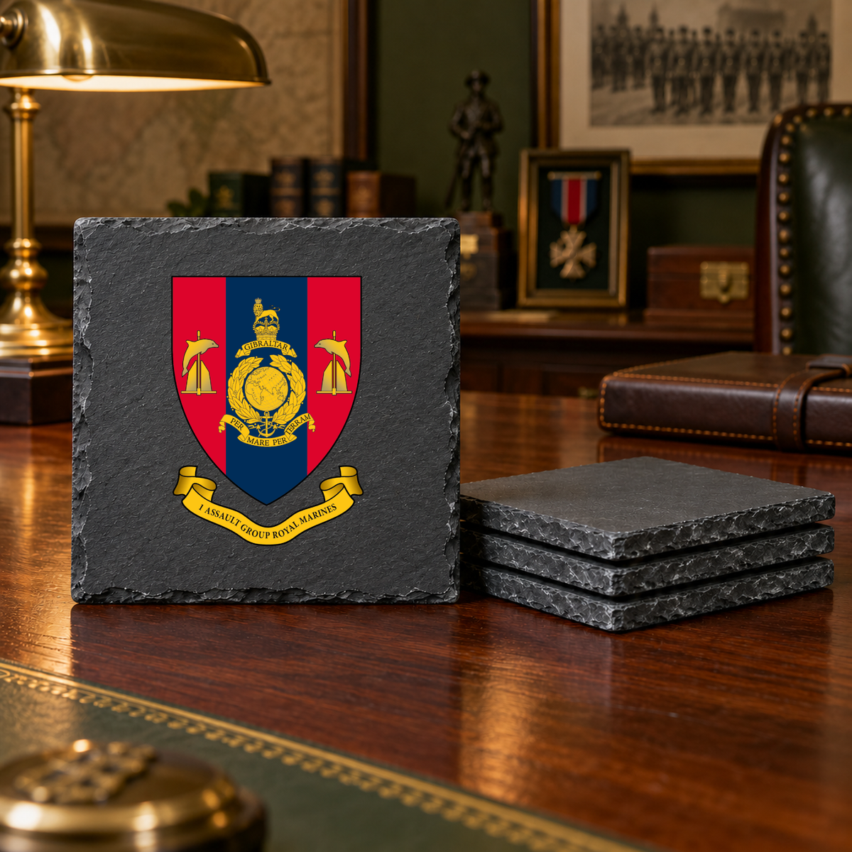1 Assault Group RM - Slate Coaster Set | The Crafty Black Dog