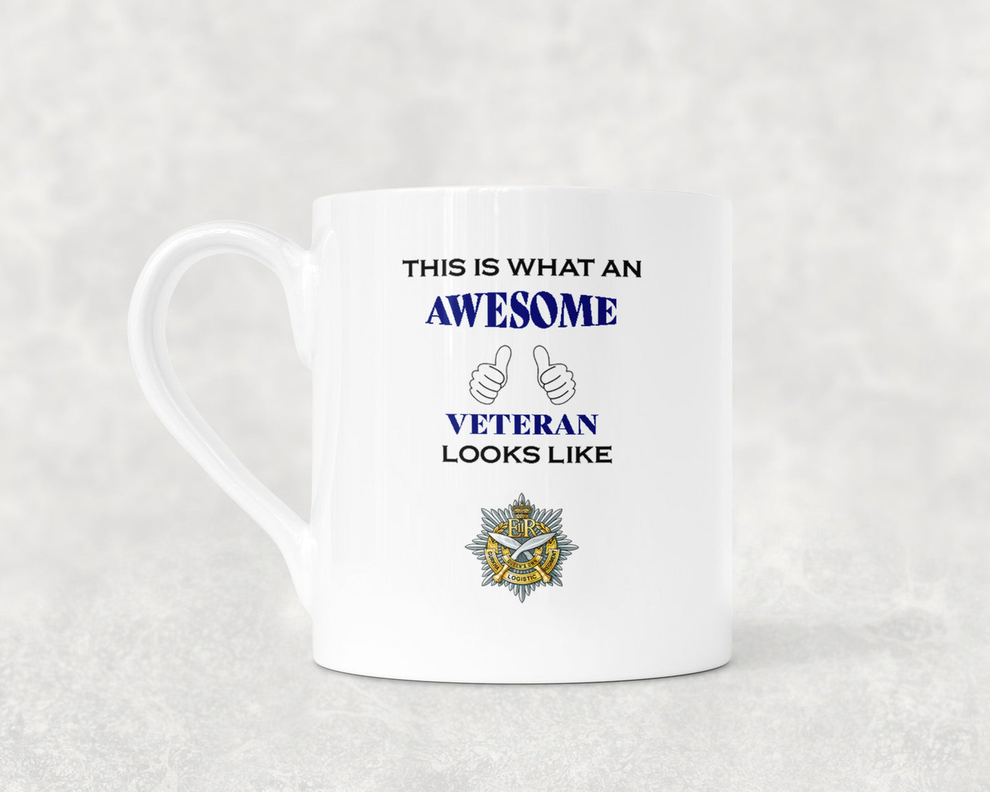 10 Queen's Own Gurkha Logistic Regiment - Veteran - Bone China Mug