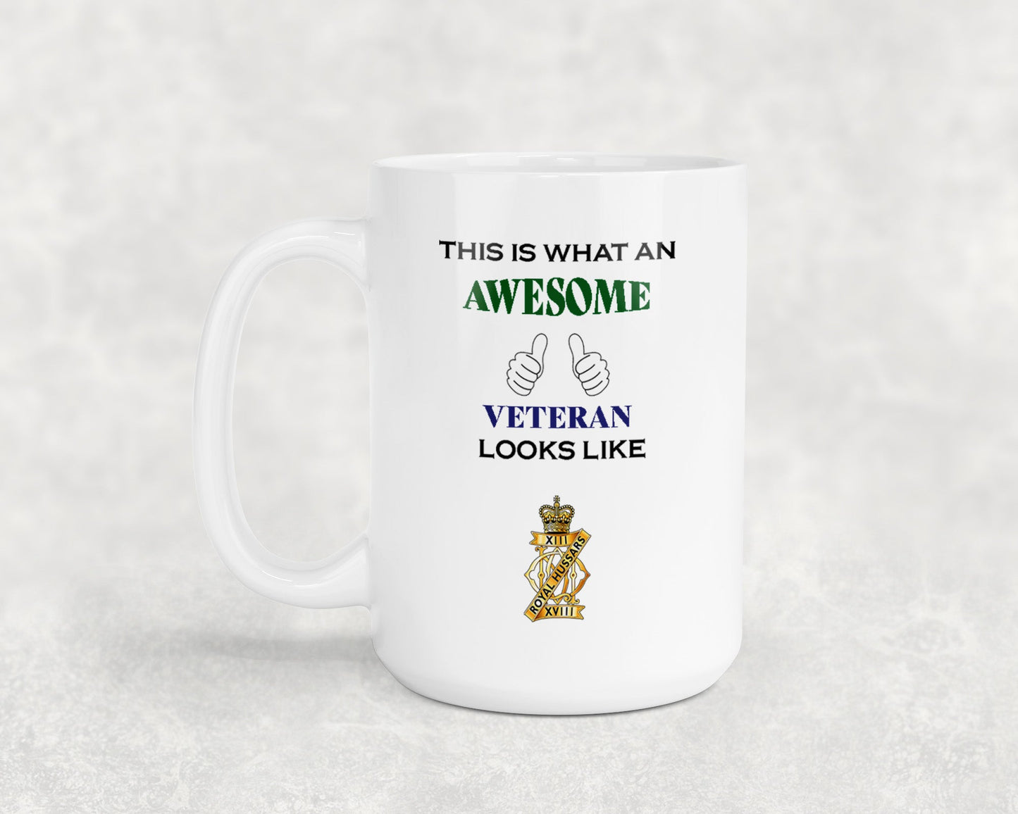 13th/18th Royal Hussars - Veteran - 15oz Mug