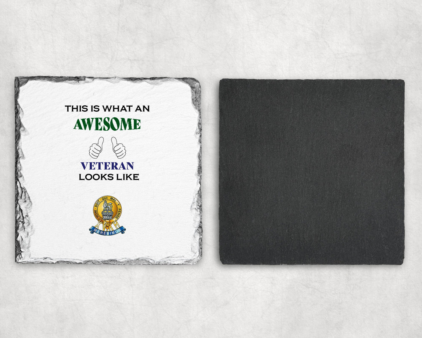 15th The King's Hussars - Veteran - Slate Coaster