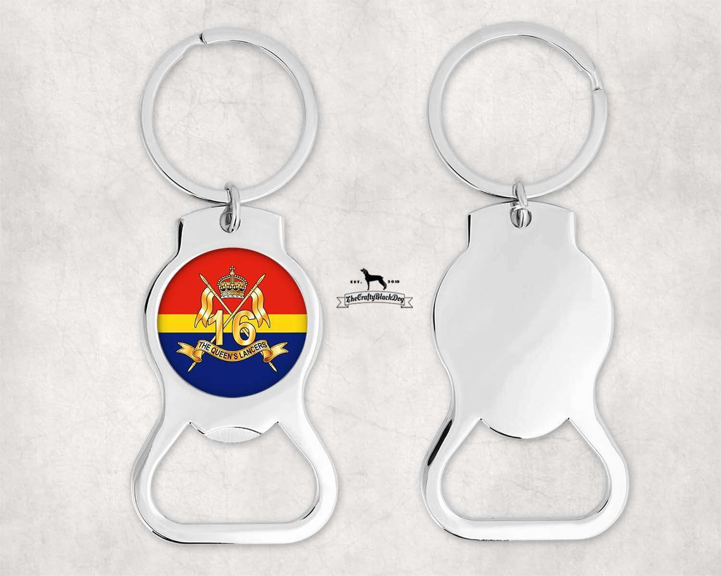 16th/5th The Queen's Royal Lancers - Bottle opener keyring