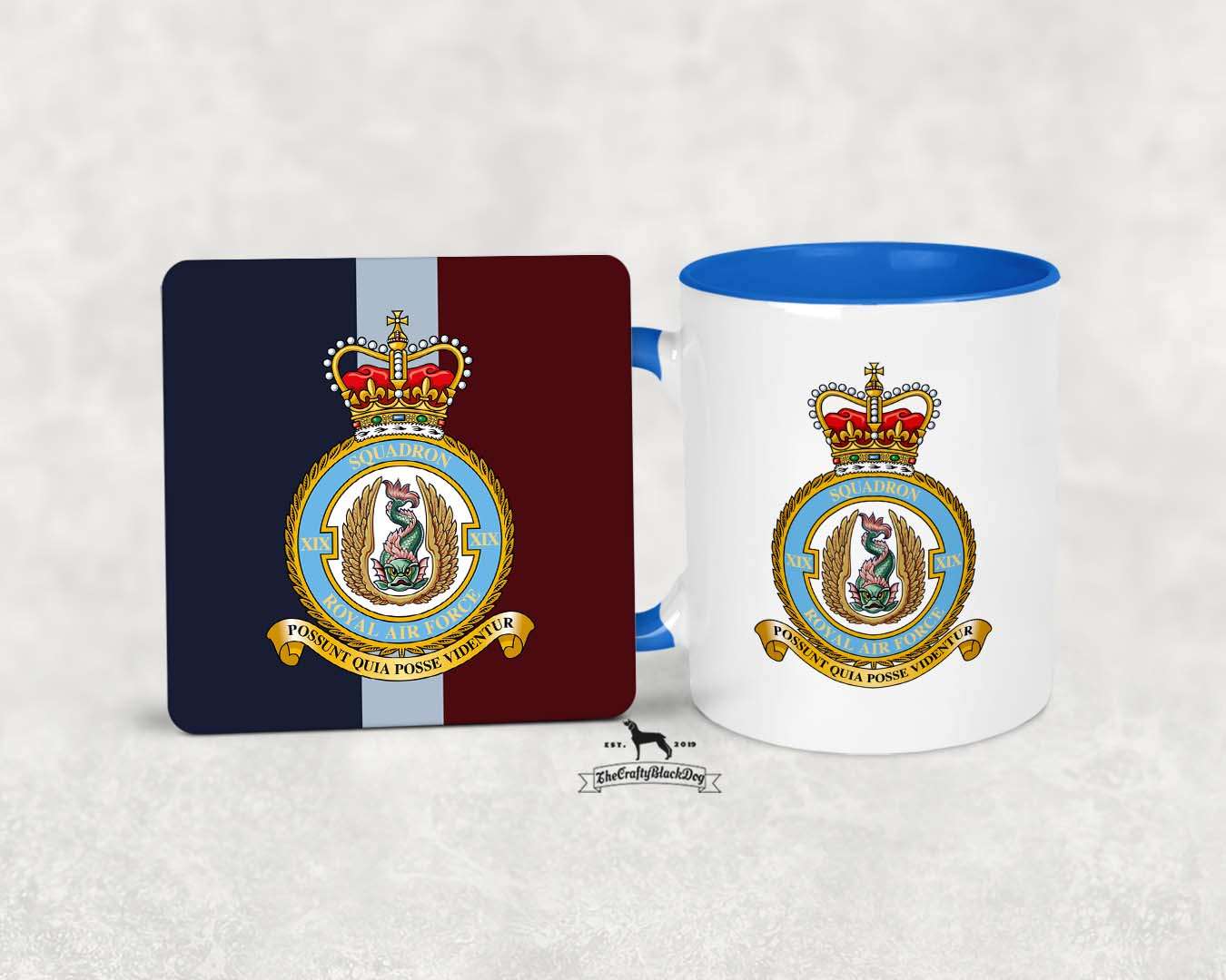 19 Squadron RAF - MUG and COASTER SET