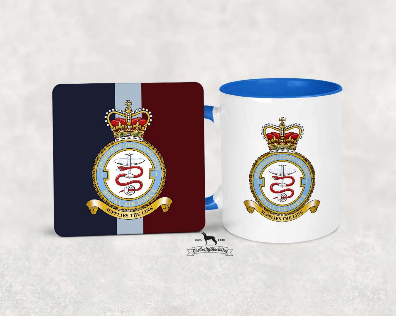1 Expeditionary Logistics Squadron RAF - MUG and COASTER SET