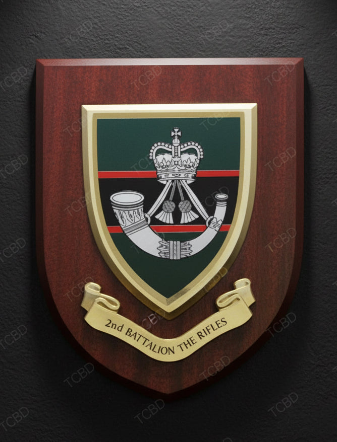 2nd Bn Rifles - Wall Shield Plaque | MOD Licensed Seller | Regimental