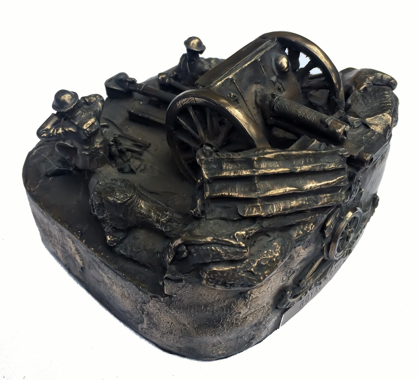 WW1 1Royal Artillery 18 Pounder Field Gun Cold Cast Bronze Statue | Handmade in England