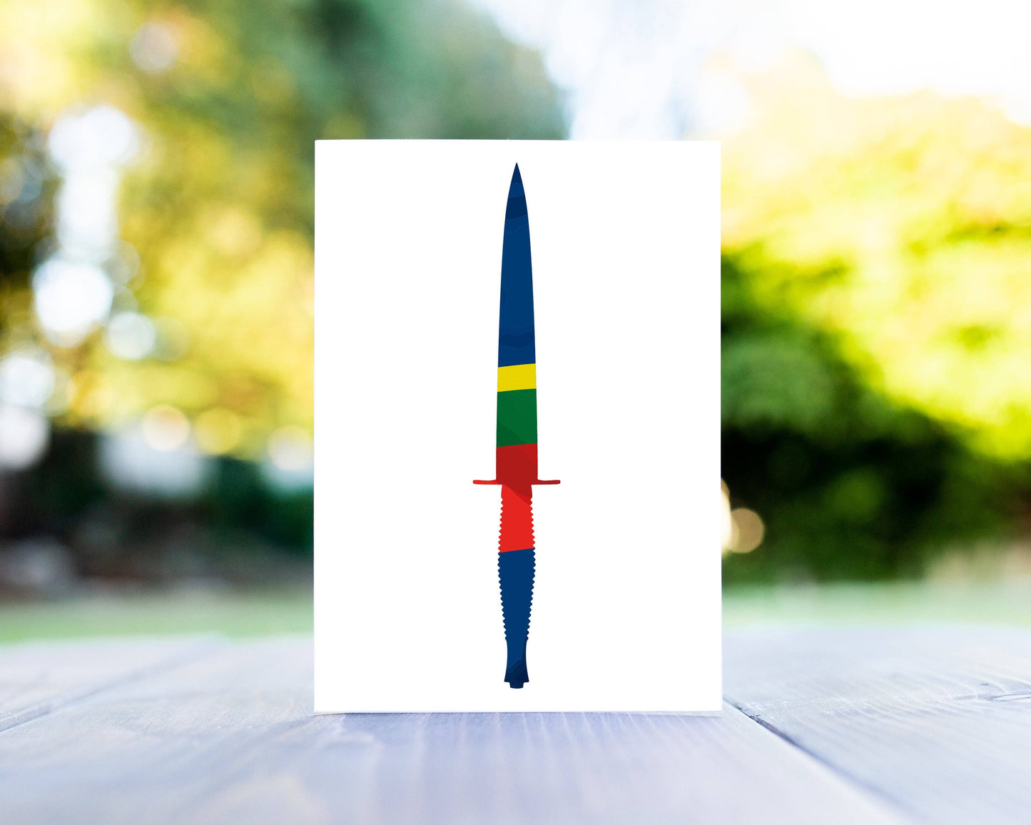 Gillian Jones Designs - Royal Marines Commando Dagger Greeting Card