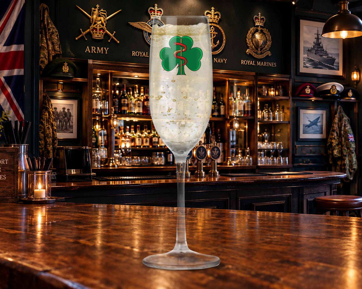 253 (North Irish) Medical Regiment - Champagne/Prosecco Flute Glass