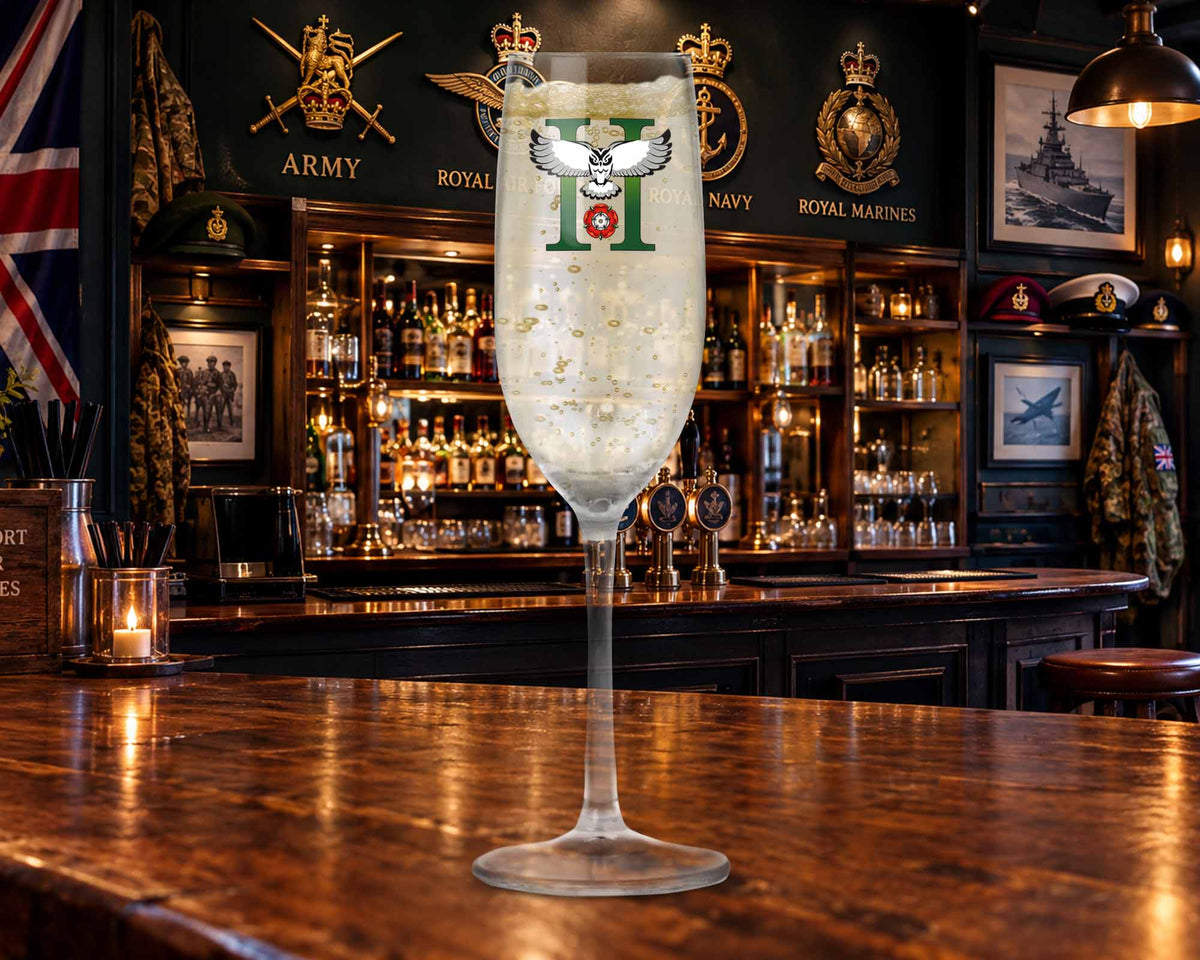 2 Military Intelligence Bn - Champagne/Prosecco Flute Glass