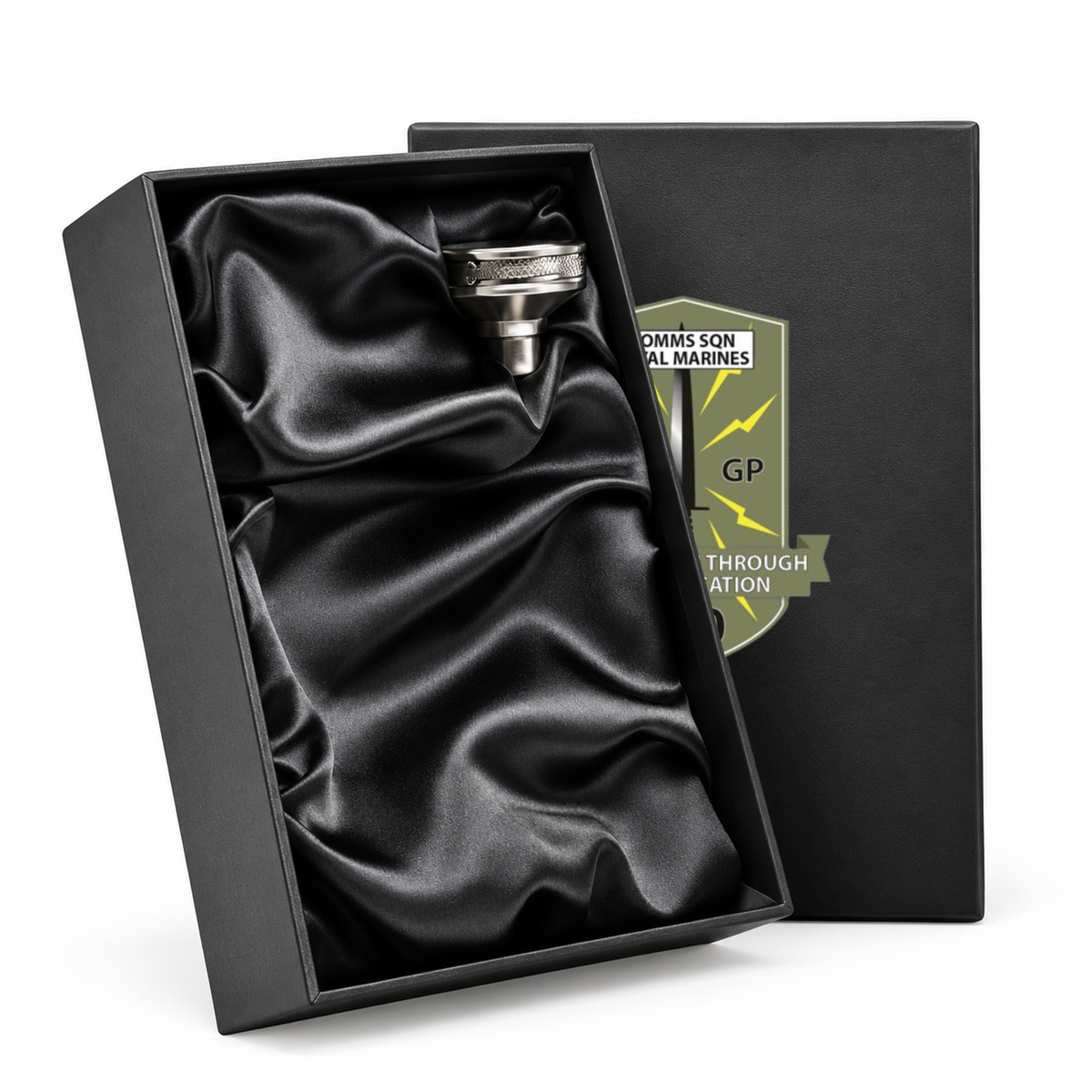 30 Cdo Comms Sqn RM - Hip Flask | The Crafty Black Dog — Hip_Flask_Rear_Lid_SHOPIFY_Smart_Object