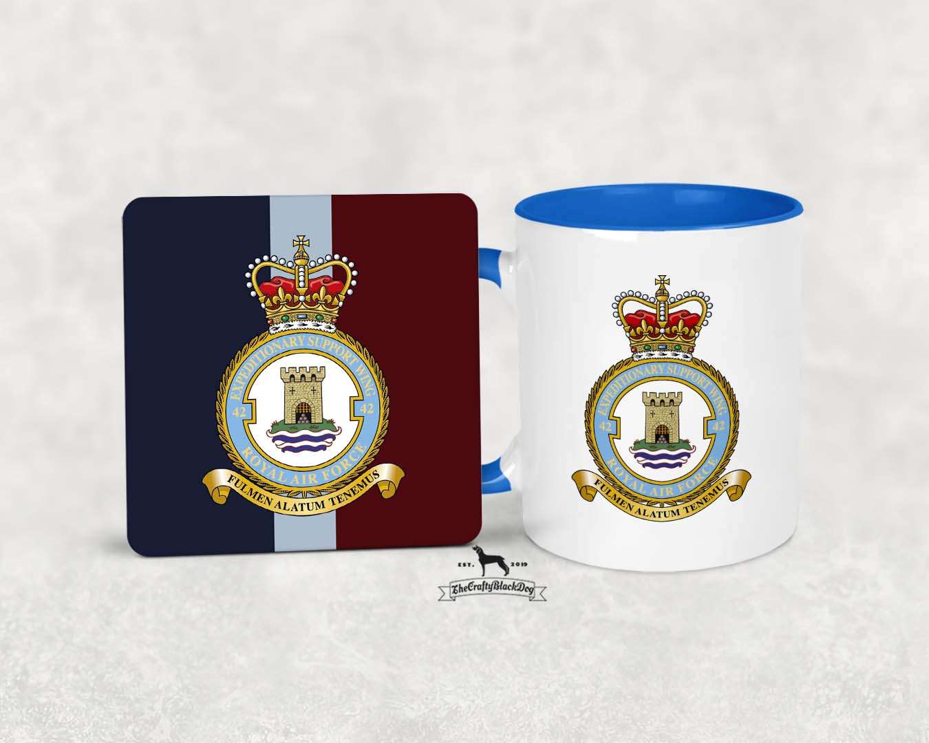 42 Expeditionary Support Wing RAF - MUG and COASTER SET