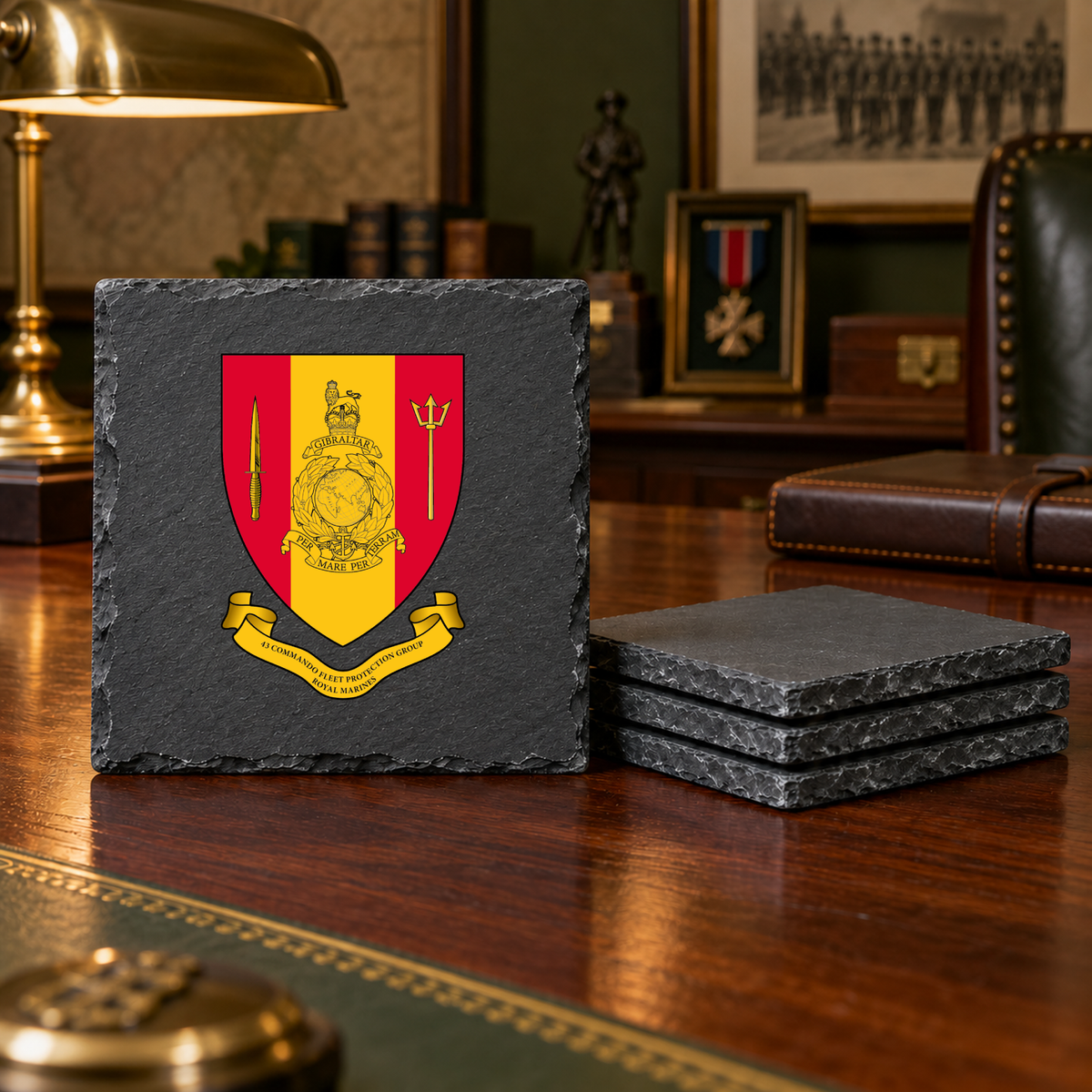 43 Commando FPG RM - Slate Coaster Set | The Crafty Black Dog