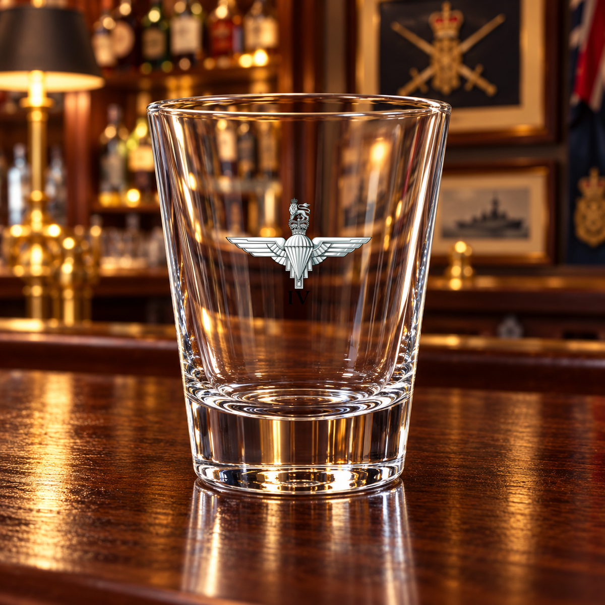 4th Battalion, The Parachute Regiment (4 PARA) - Shot Glasses | The Crafty Black Dog — Frosted_Shot_Glass_Military_Bar_Smart_Object copy