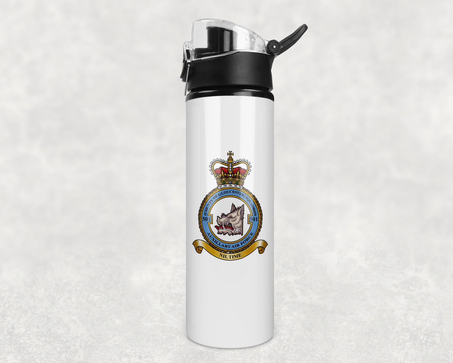 501 (County of Gloucester) SQN - Flip Top Water Bottle