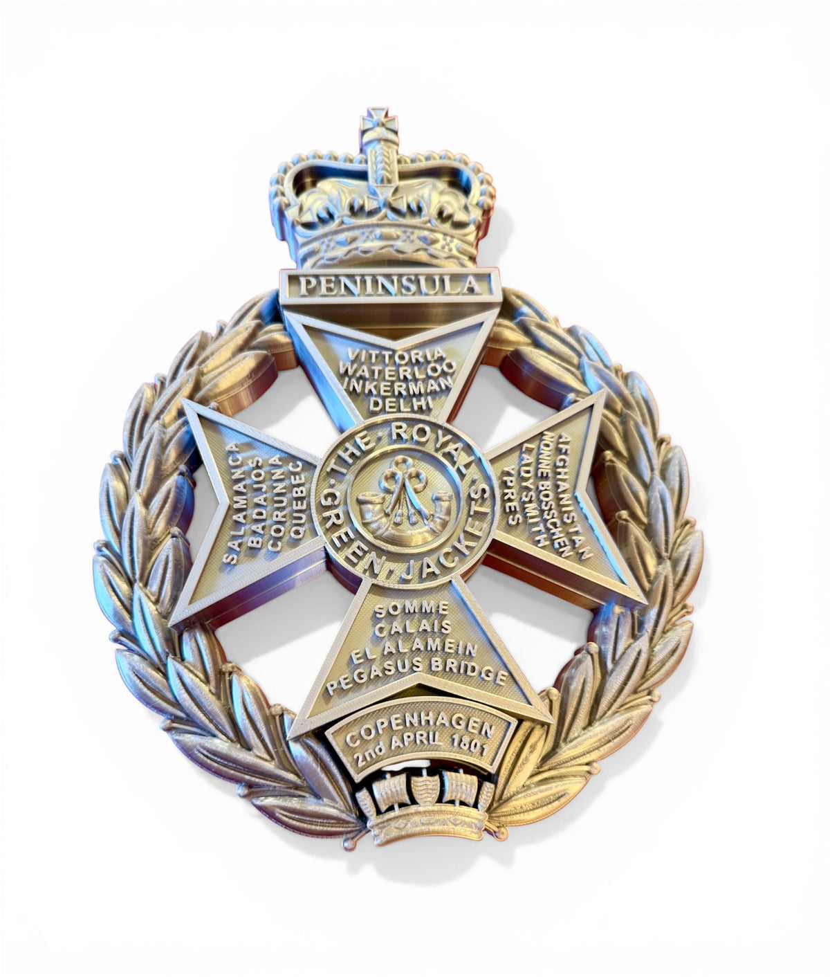 Royal Green Jackets Silver Cap Badge | Officially Licensed