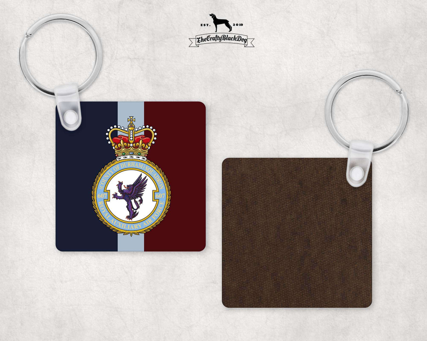 607 (County of Durham) SQN RAuxAF - Square Key Ring