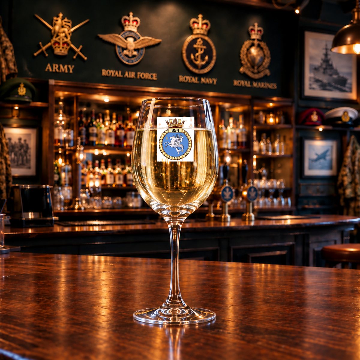894 Naval Air Squadron - Wine Glass | The Crafty Black Dog