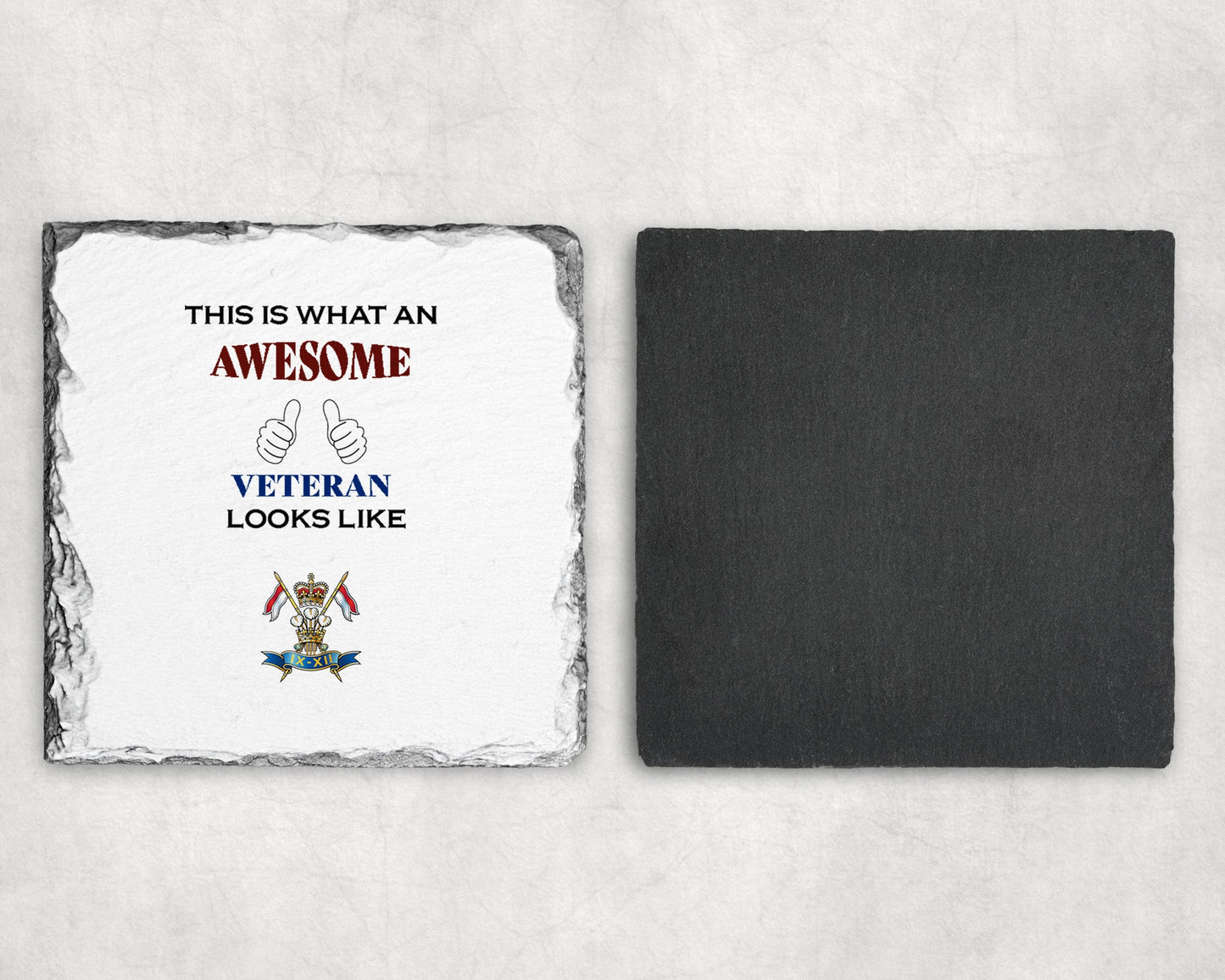 9th/12th Royal Lancers - Veteran - Slate Coaster