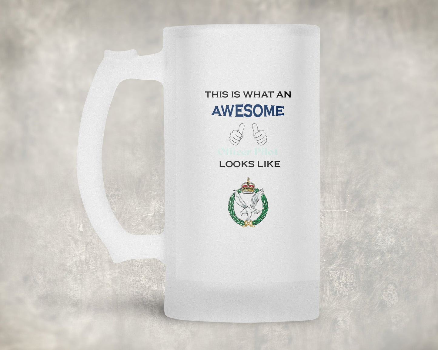 Army Air Corps KC - Officer Pilot - Awesome Frosted Stein