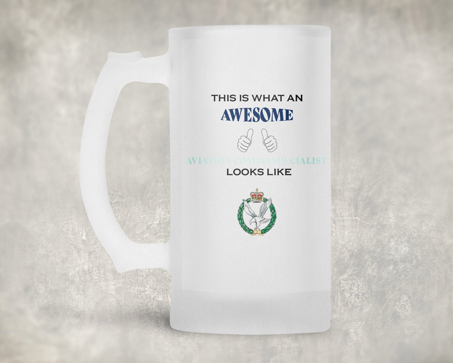 Army Air Corps - Aviation Comms Specialist - Awesome Frosted Stein