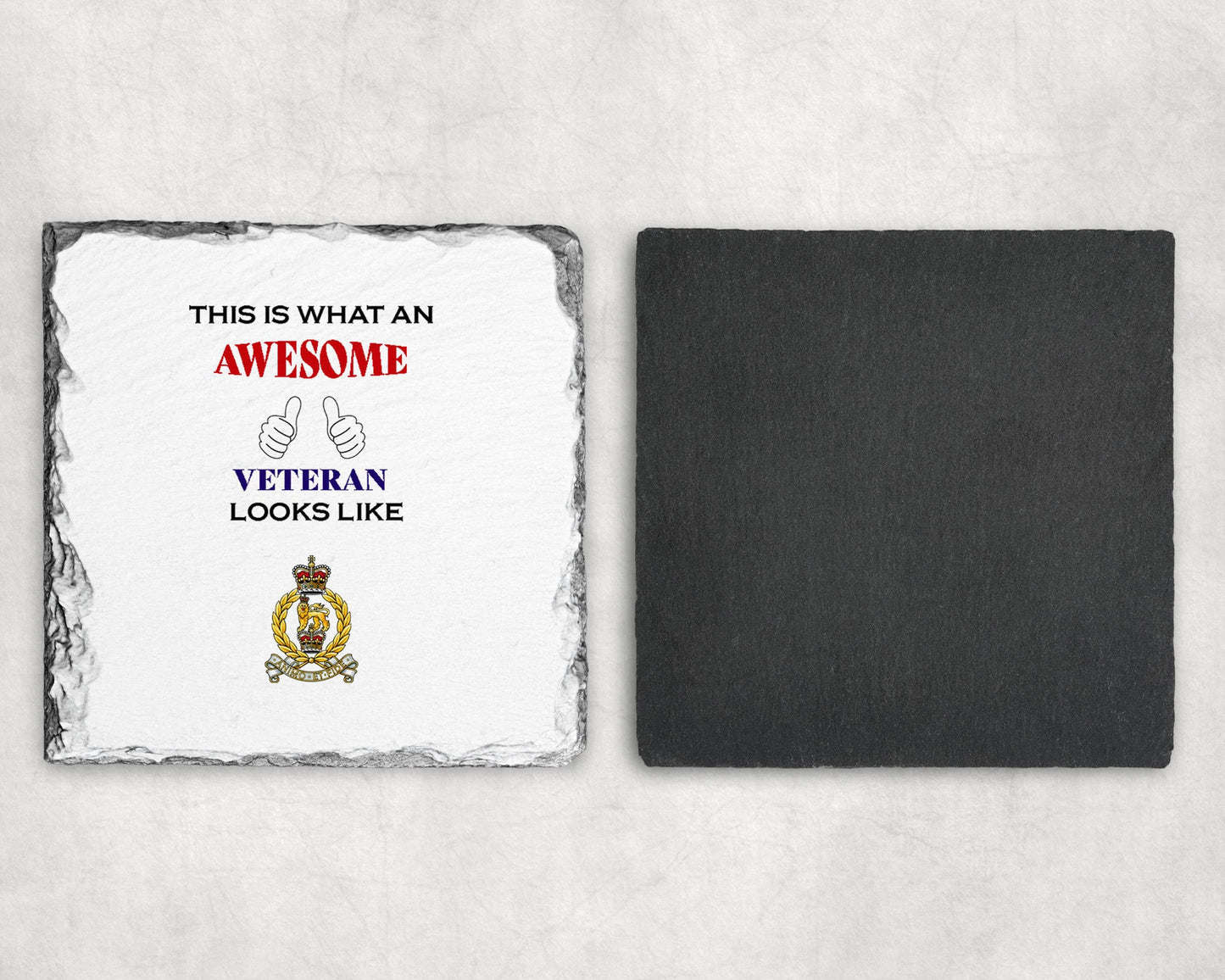 Adjutant General's Corps (SPS) - Veteran - Slate Coaster