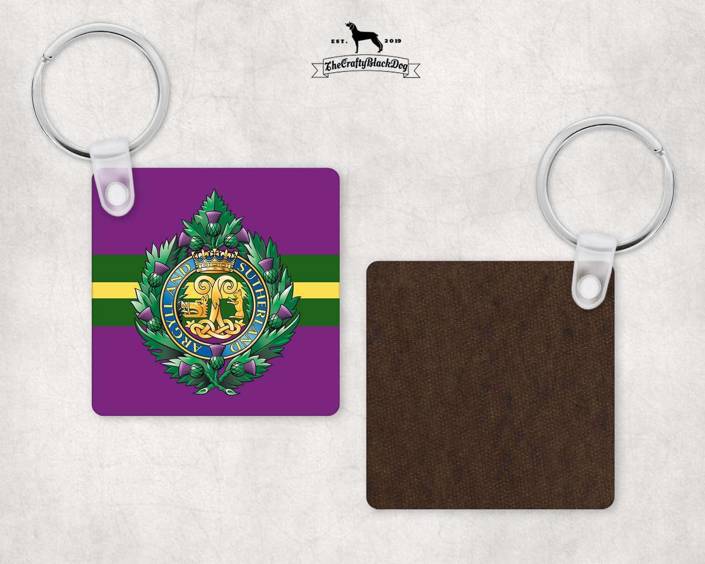 Argyll and Sutherland Highlanders - Square Key Ring