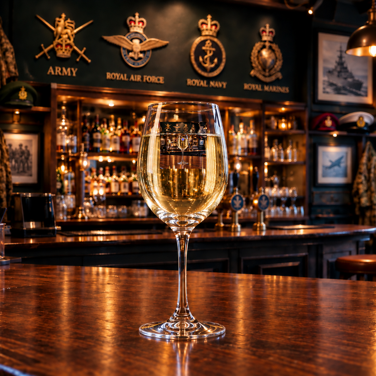 HMS Adamant - Wine Glass | The Crafty Black Dog
