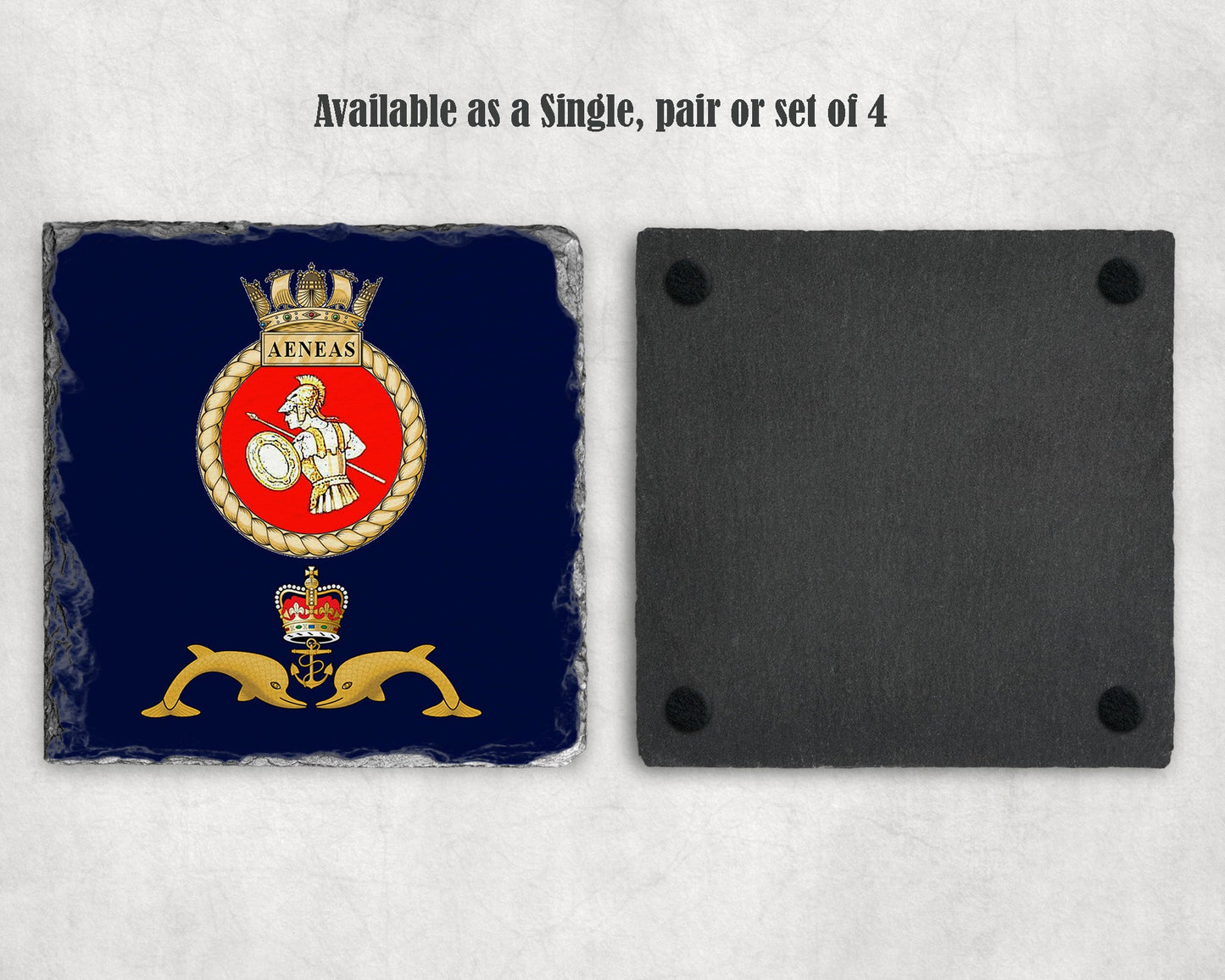 HMS Aeneas - Slate Coaster