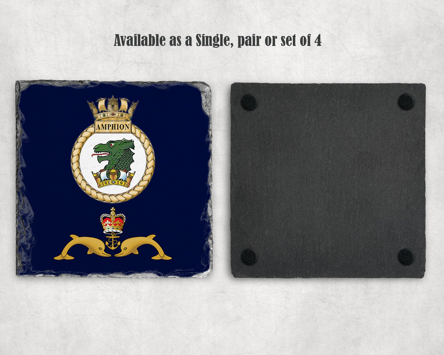 HMS Amphion - Slate Coaster