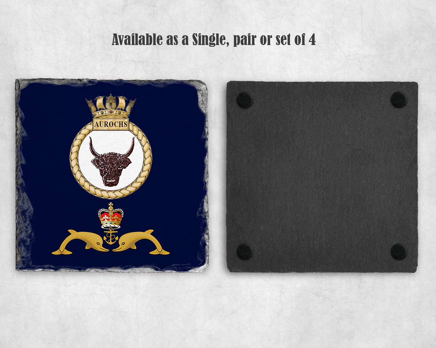 HMS Aurochs - Slate Coaster