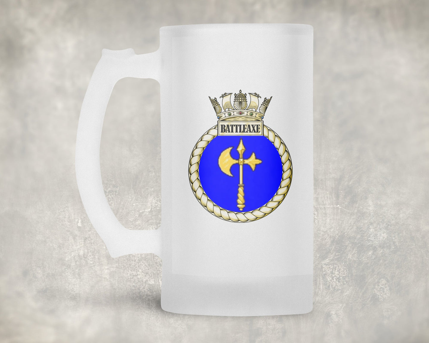 HMS Battleaxe - Frosted Stein/Tankard/Beer Mug - Frosted Stein/Tankard/Beer Mug