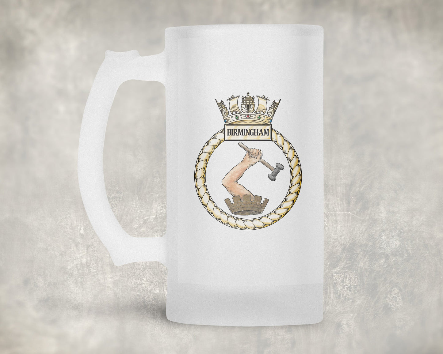 HMS Birmingham - Frosted Stein/Tankard/Beer Mug - Frosted Stein/Tankard/Beer Mug