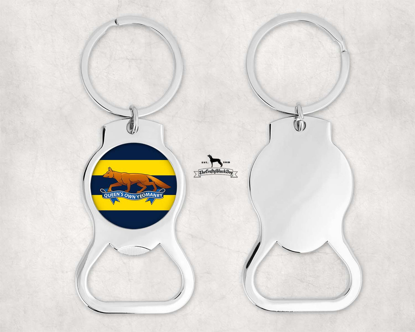 Queen's Own Yeomanry - Bottle Opener Key Ring