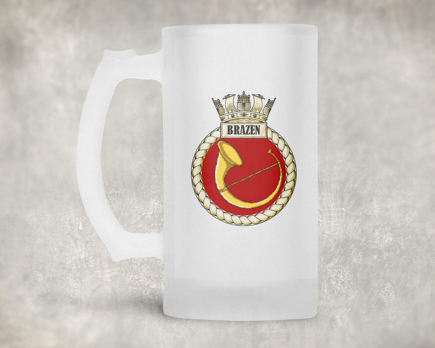 HMS Brazen - Frosted Stein/Tankard/Beer Mug - Frosted Stein/Tankard/Beer Mug