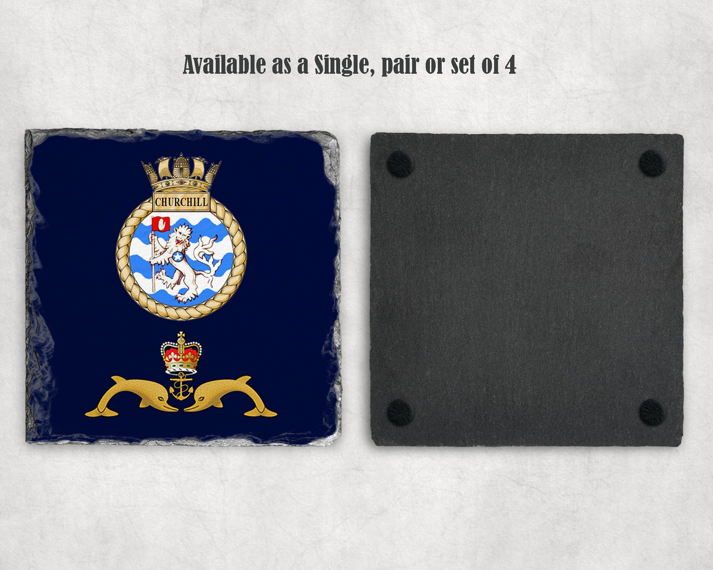 HMS Churchill - Slate Coaster