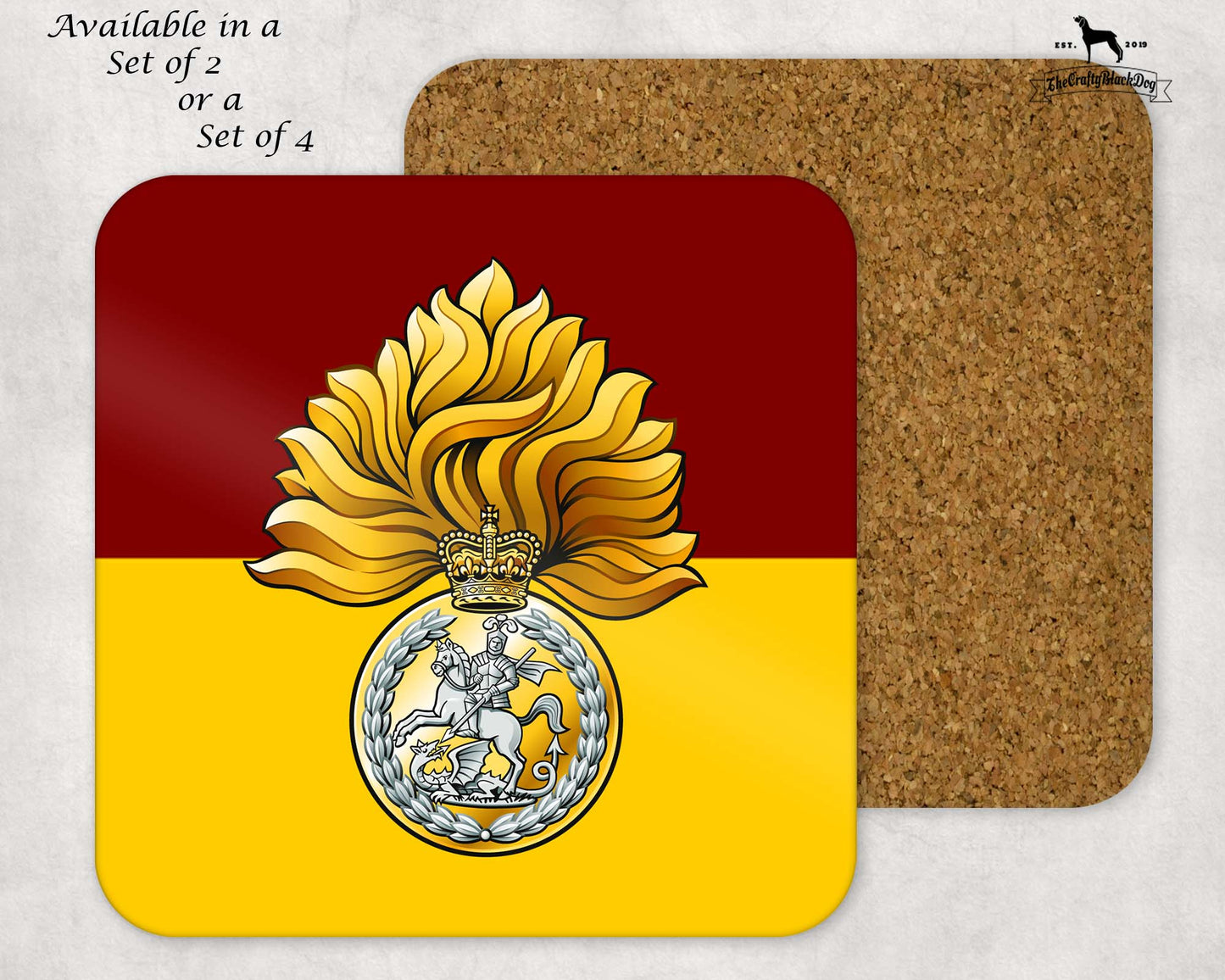 Royal Regiment of Fusiliers Crest - Coaster Set