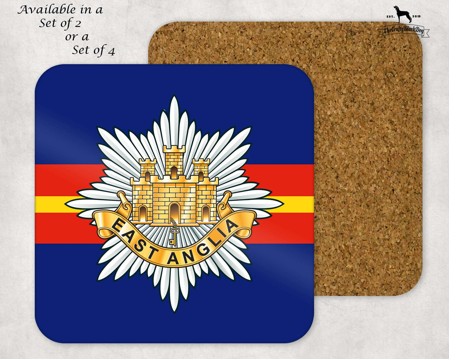 East Anglia Regiment - Coaster Set