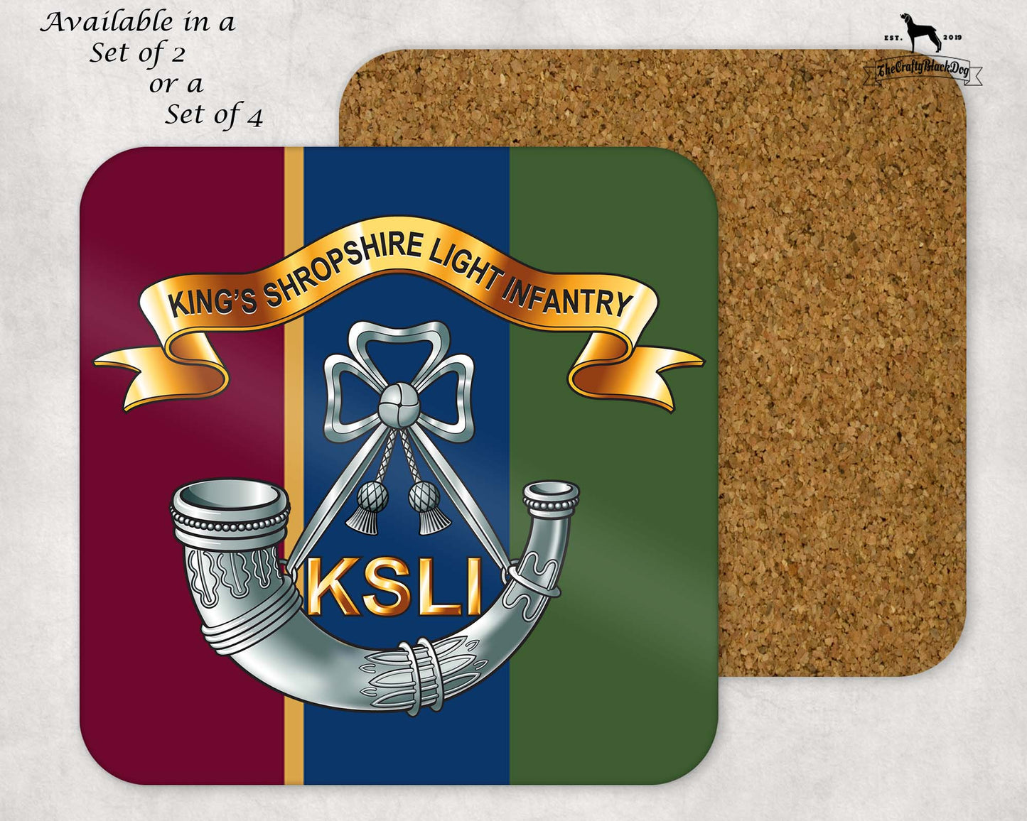 The King's Shropshire Light Infantry - Coaster Set