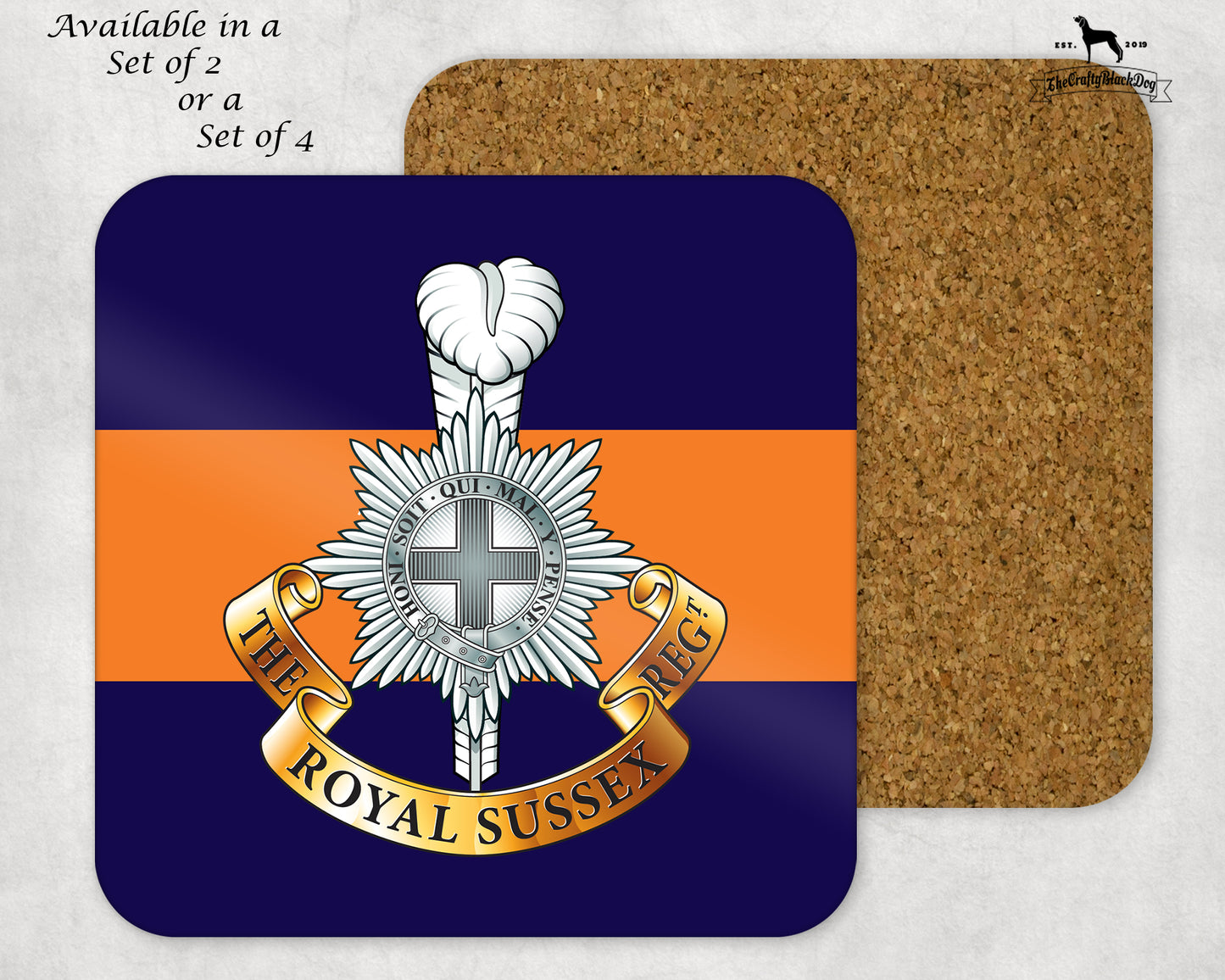 Royal Sussex Regiment - Coaster Set