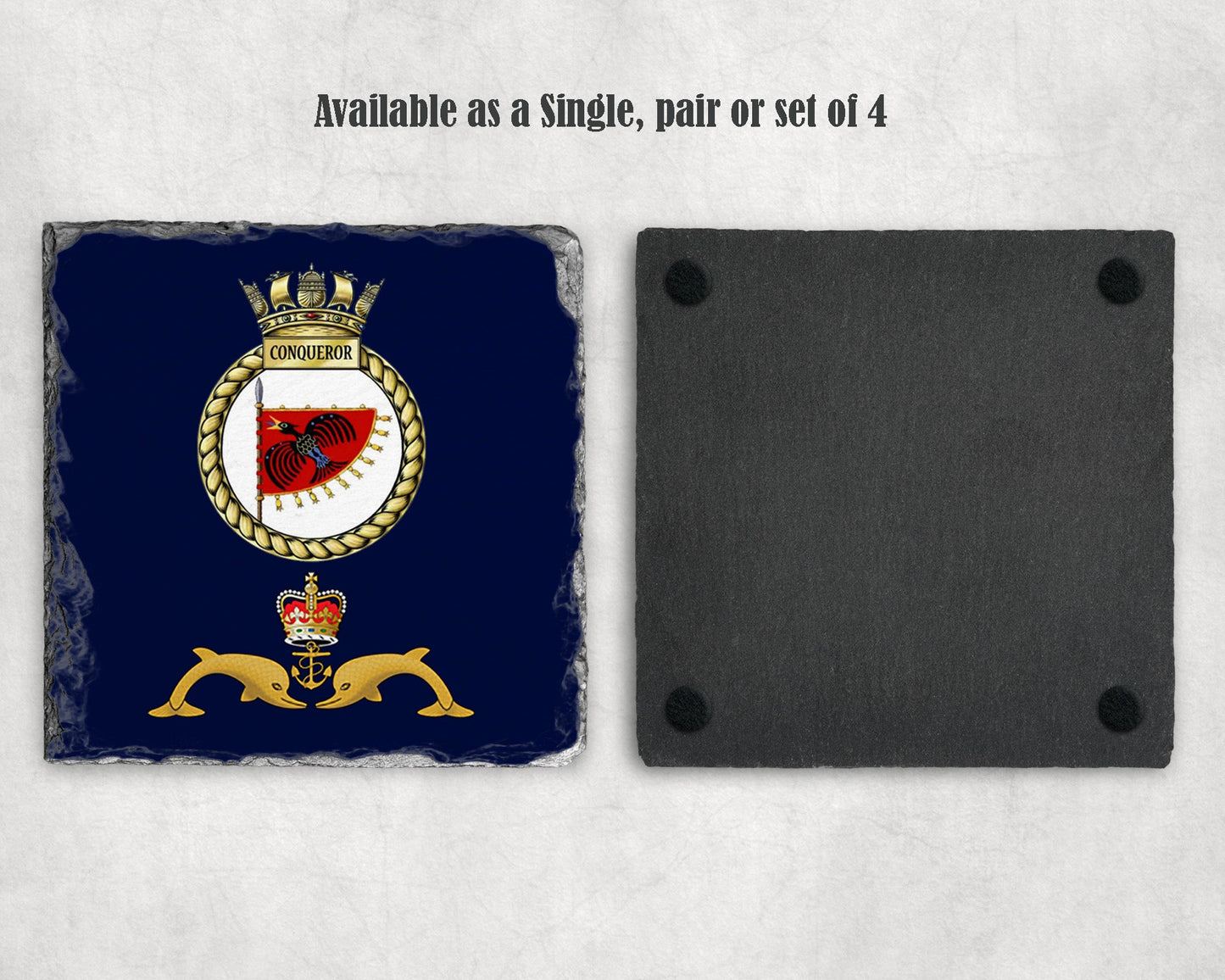HMS Conqueror - Slate Coaster