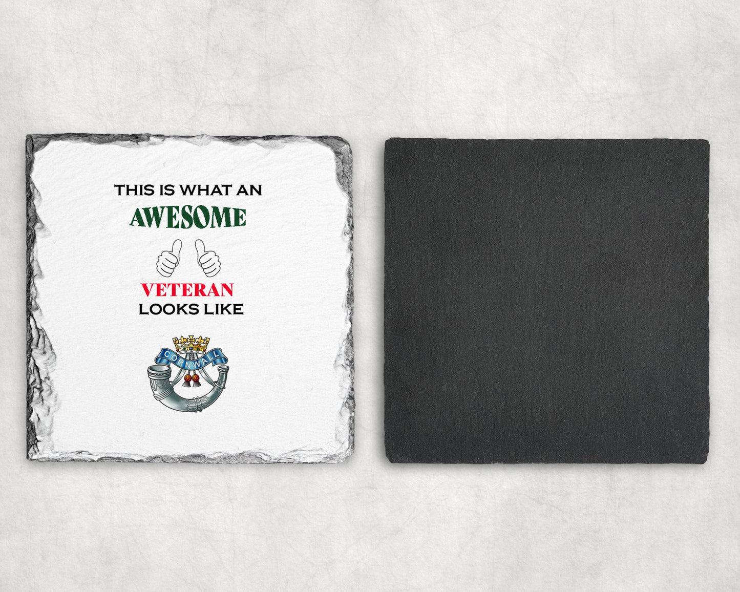 Duke of Cornwall's Light Infantry - Veteran - Slate Coaster