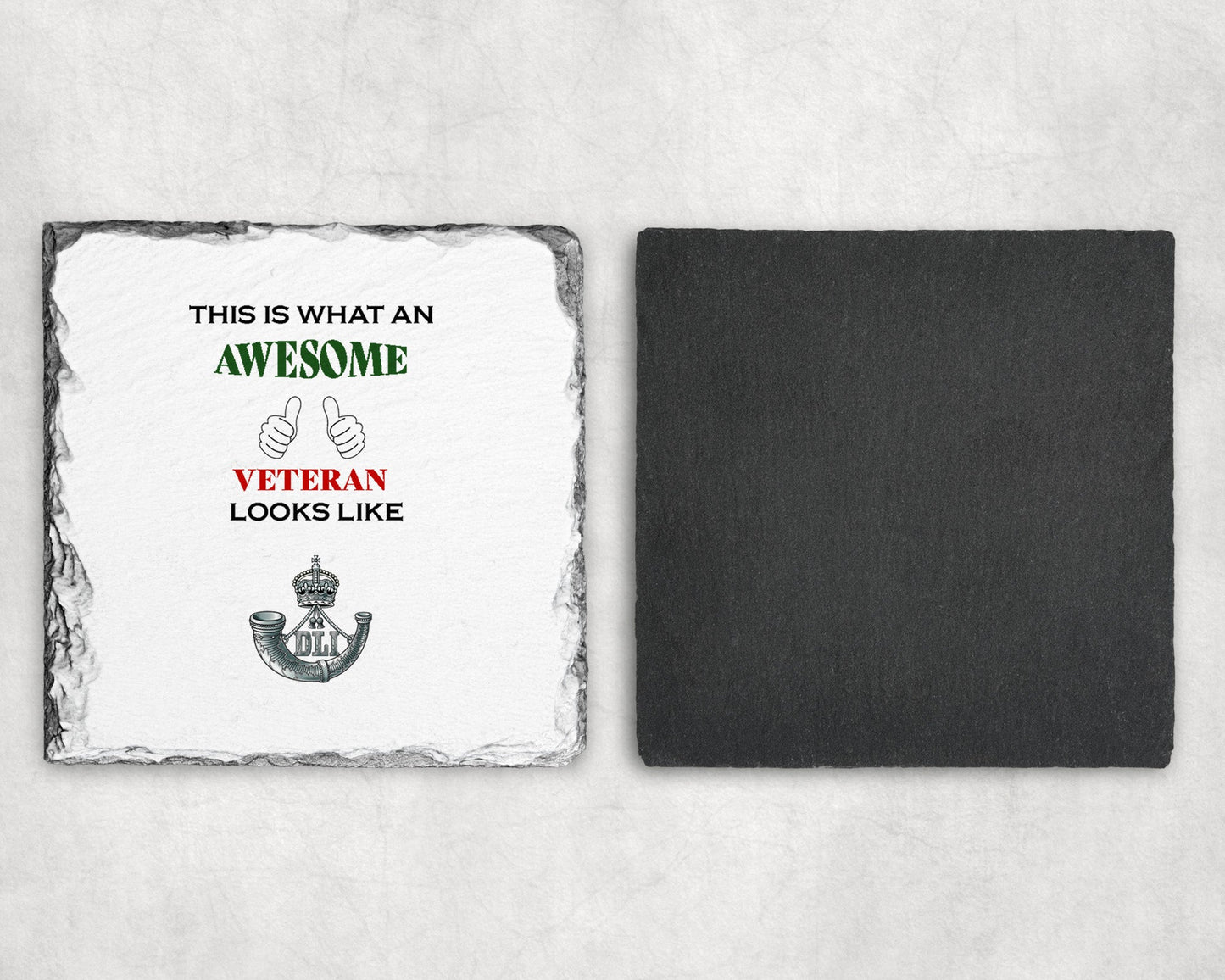 Durham Light Infantry - Veteran - Slate Coaster