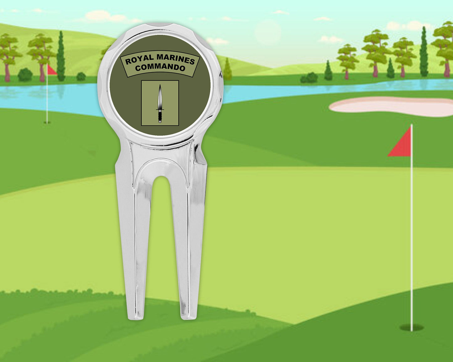 Royal Marines Dagger & Flash - Golf Divot Repair Tool
