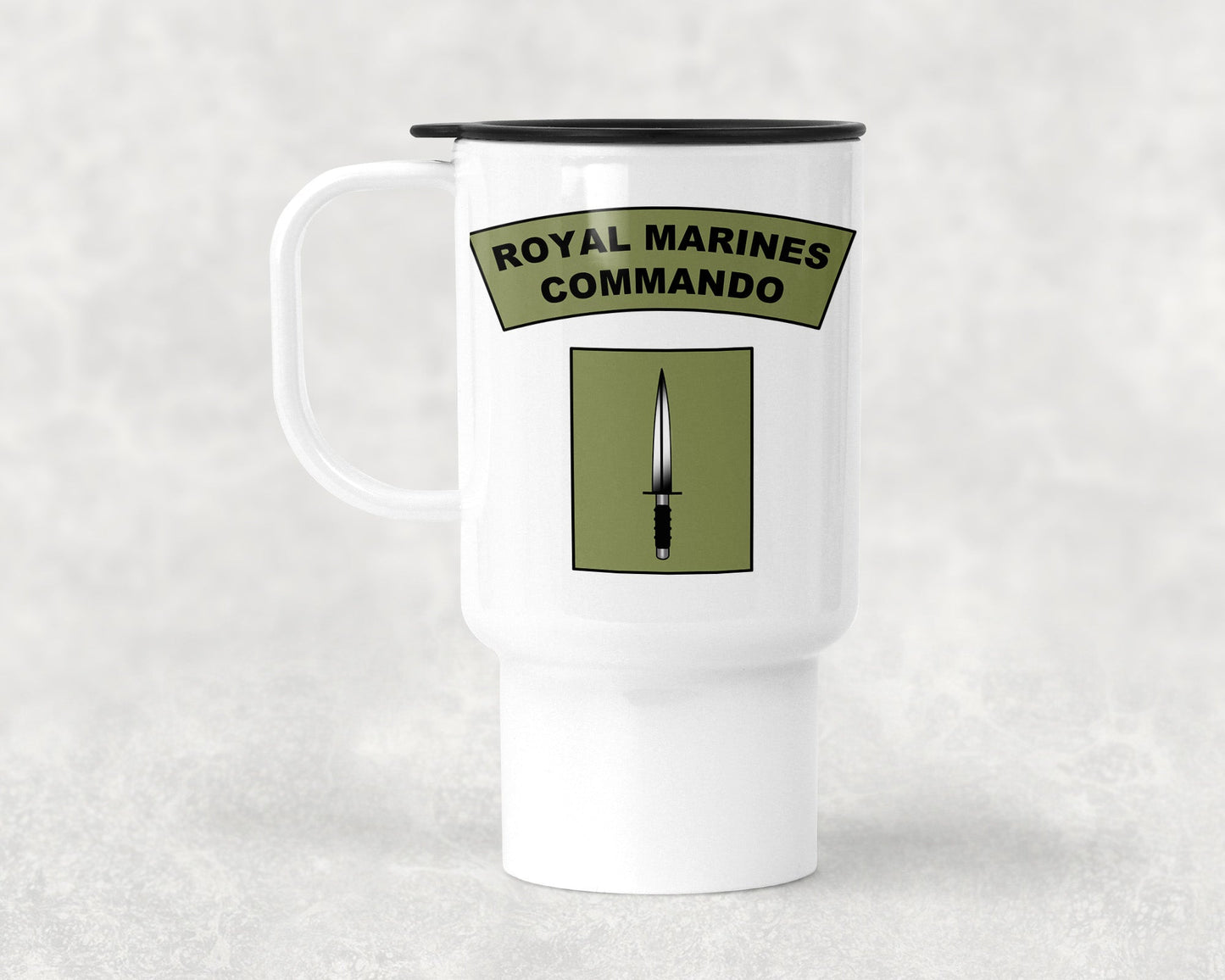 Royal Marines Dagger & Flash - TRAVEL MUG
