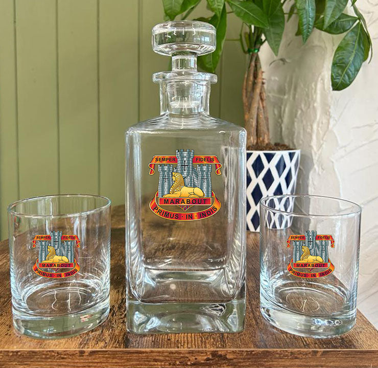 Devonshire & Dorset Regiment Crest - Decanter