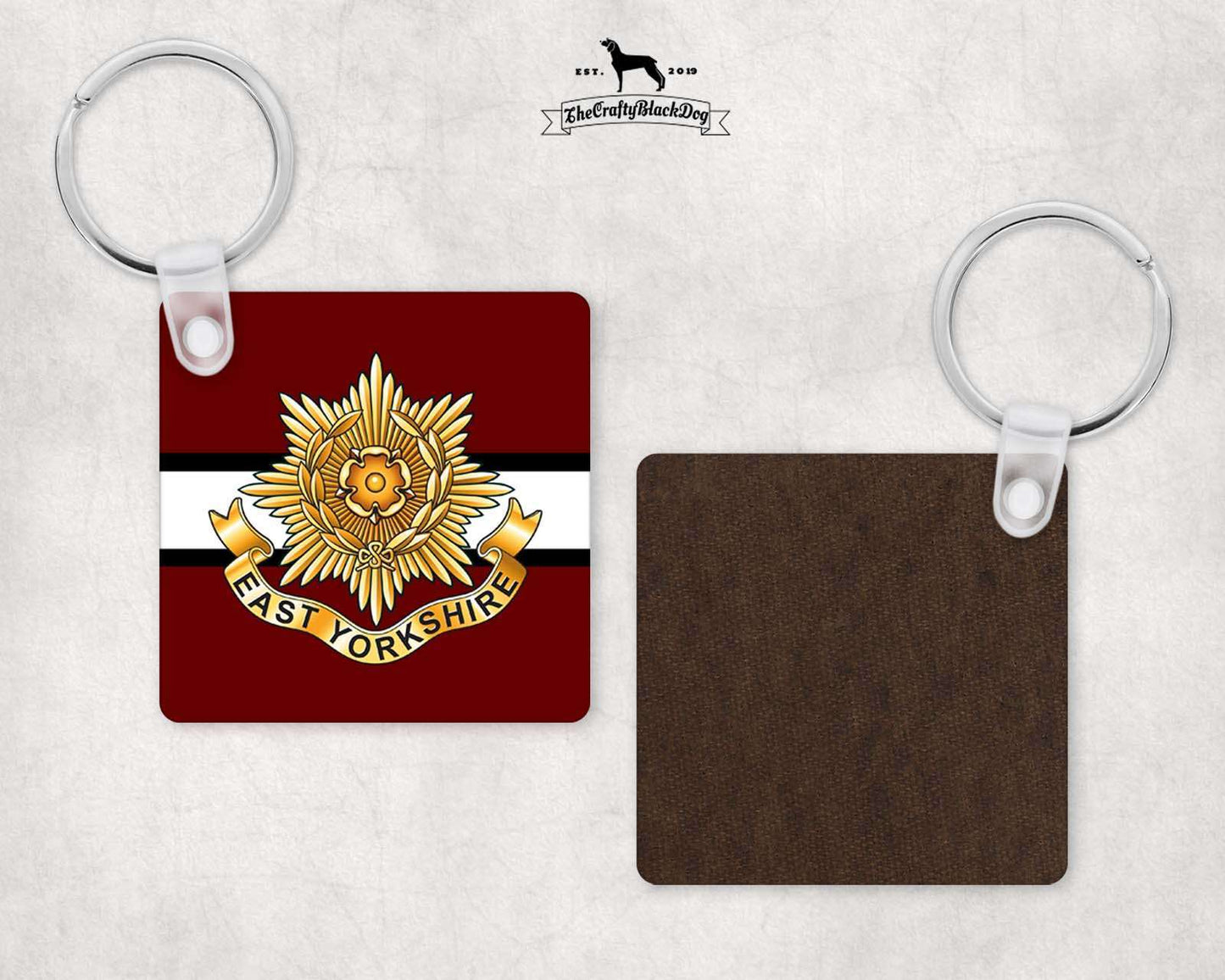 East Yorkshire Regiment - Square Key Ring