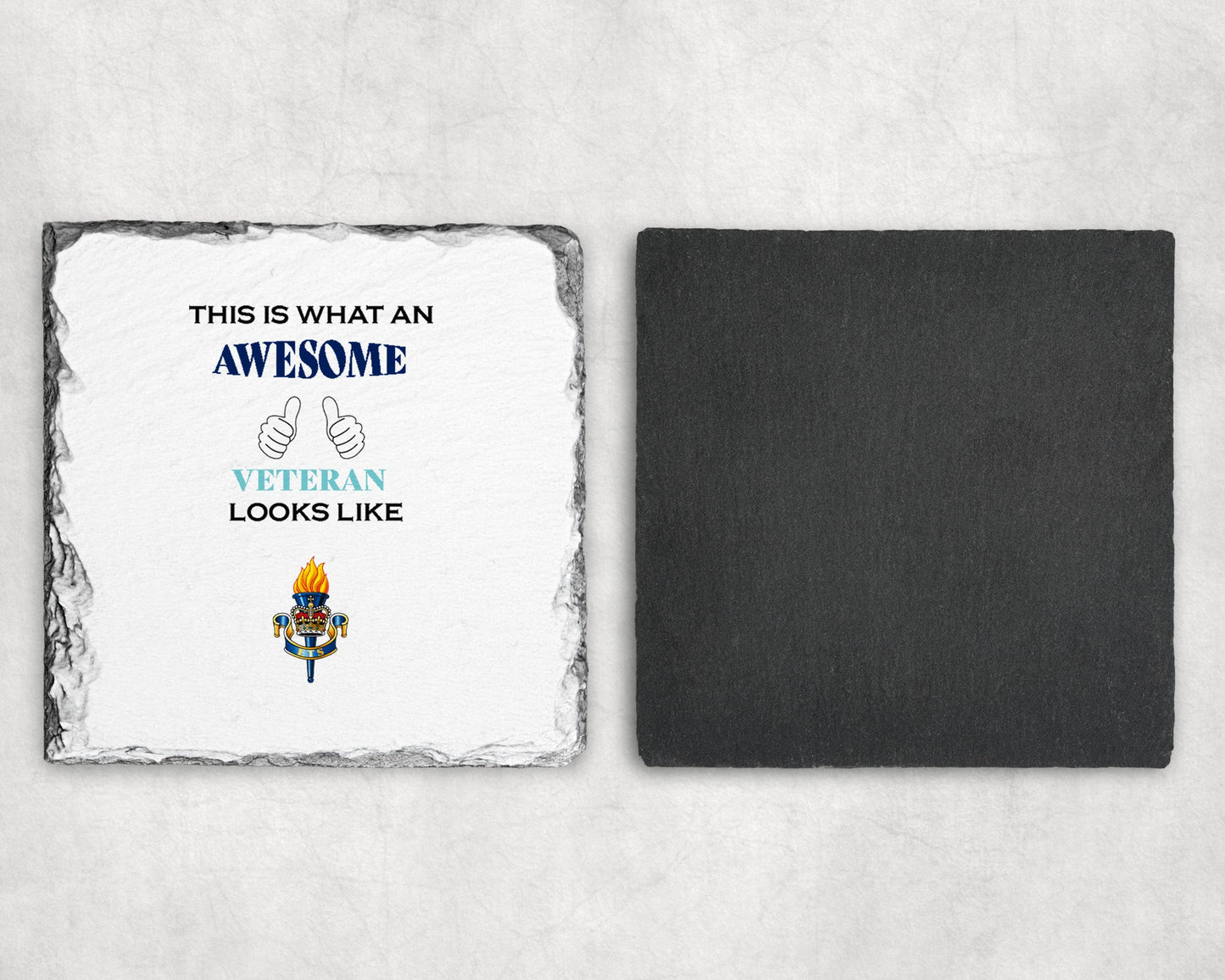 Educational and Training Services KC - Veteran - Slate Coaster