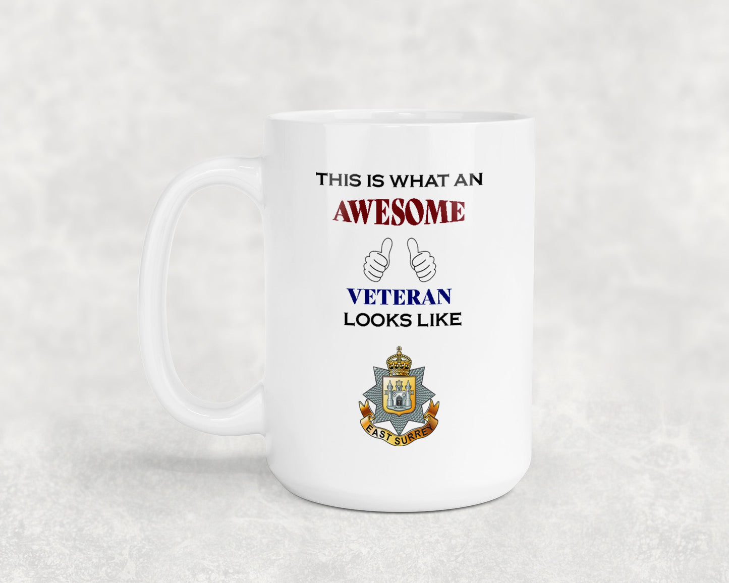 East Surrey Regiment - Veteran - 15oz Mug