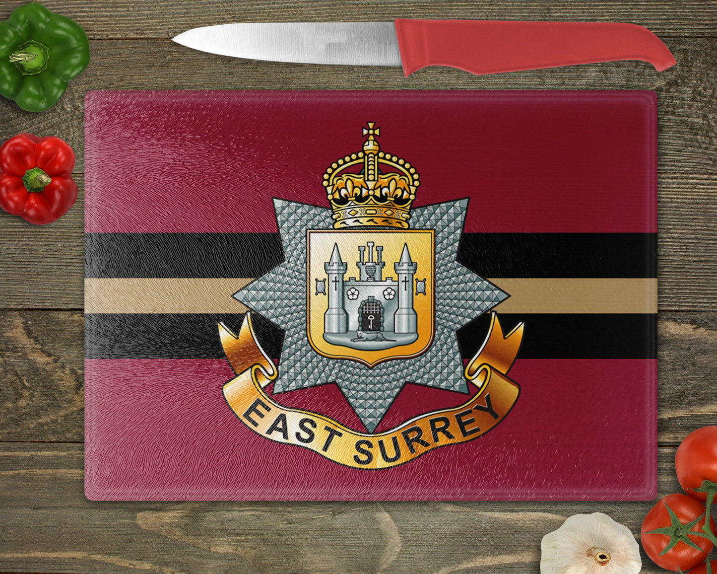 East Surrey Regiment - Cutting Board