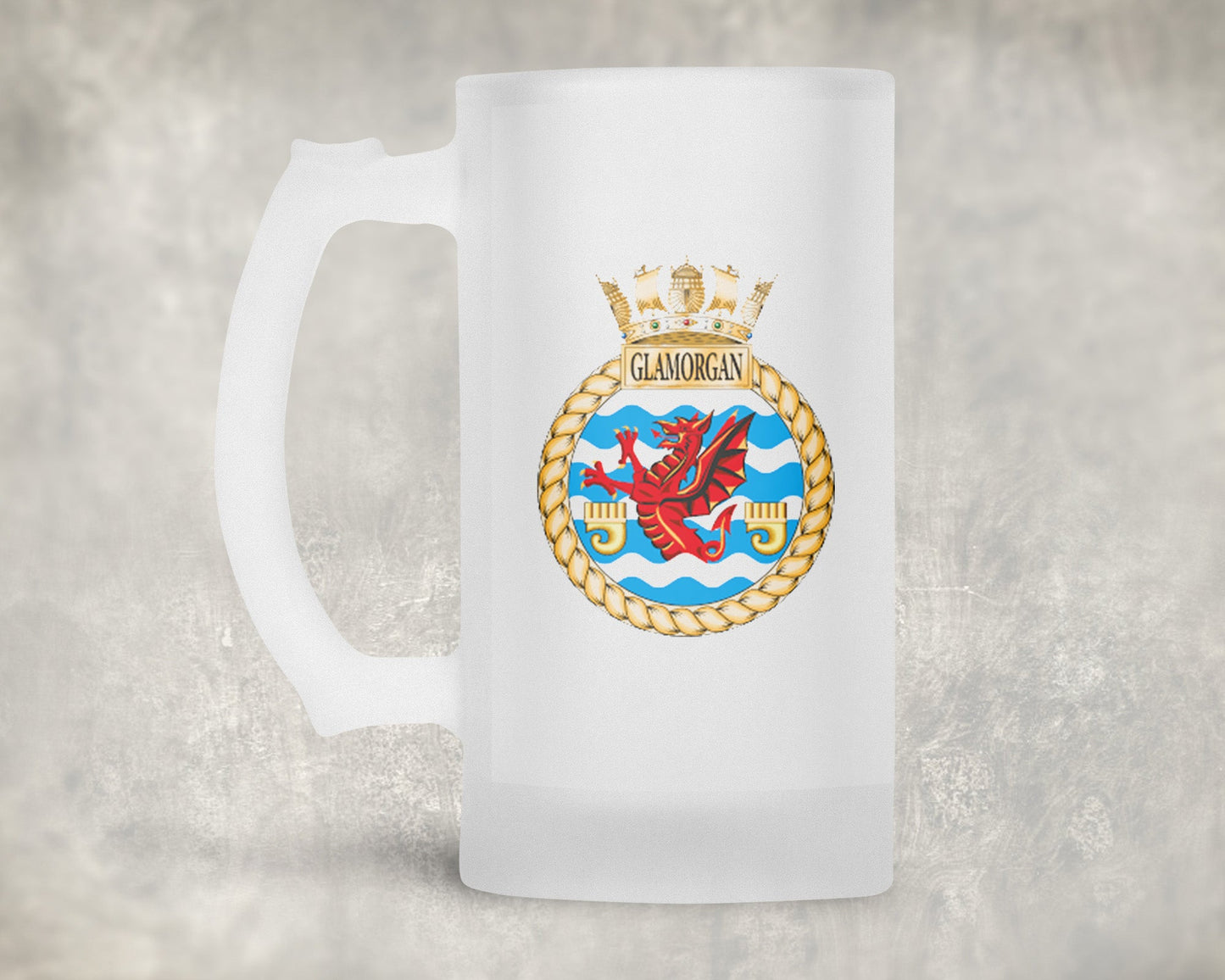 HMS Glamorgan - Frosted Stein/Tankard/Beer Mug - Frosted Stein/Tankard/Beer Mug